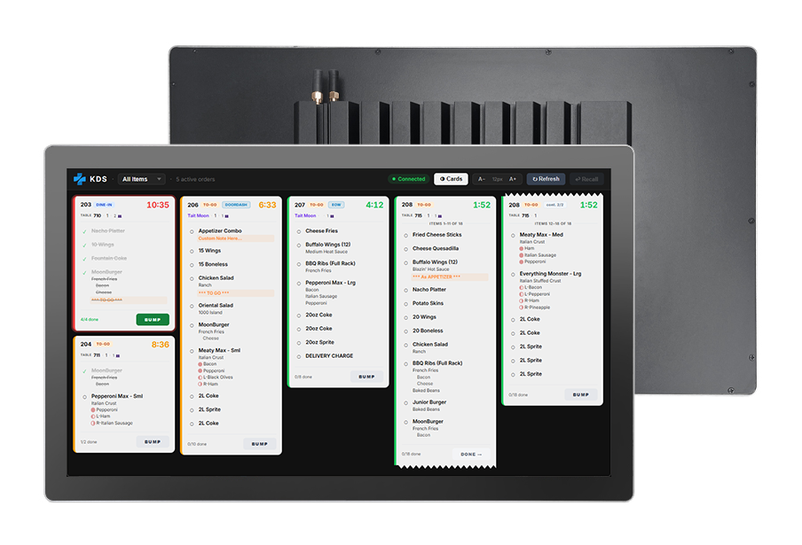 BPA Kitchen Display System - Dark Cards