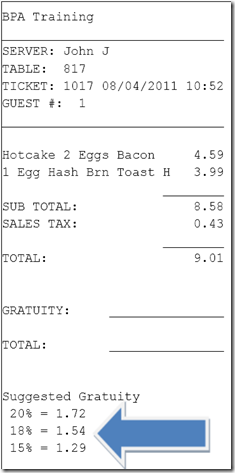 Update Available For Restaurant and Pizza/Delivery Customers– Add Suggested Gratuity To Receipts