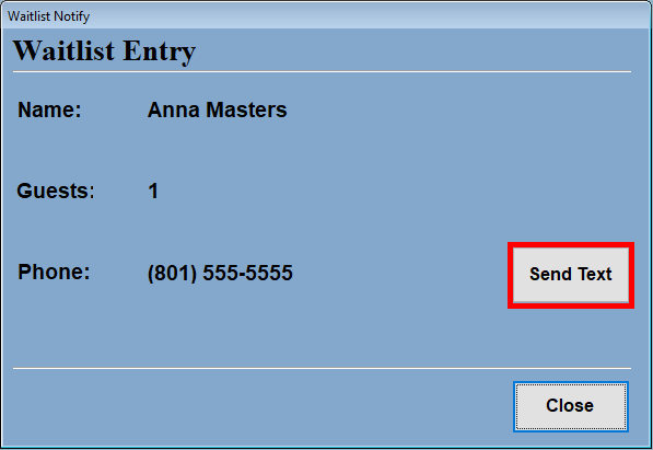 Customer SMS Notification Button Table Management In BPAPOS