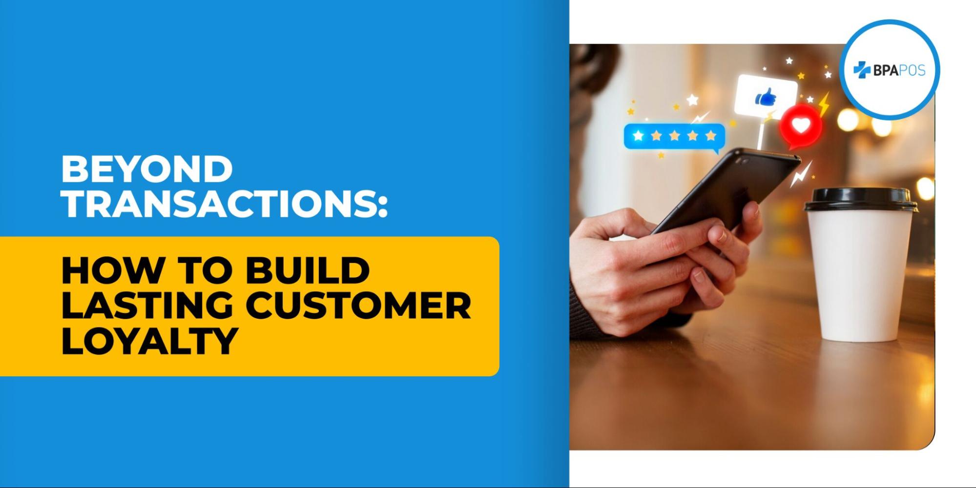 Image illustrating enhanced customer loyalty with a mobile phone, digital ratings, and rewards supporting repeat fast food visits.