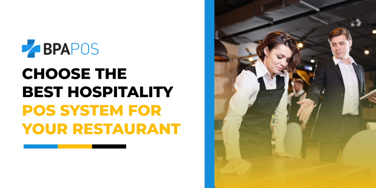 Choosing the Best Hospitality POS System for Your Restaurant Restaurant staff interacting with a POS system, showcasing the importance of choosing the best hospitality POS system for streamlining restaurant operations and improving customer service.