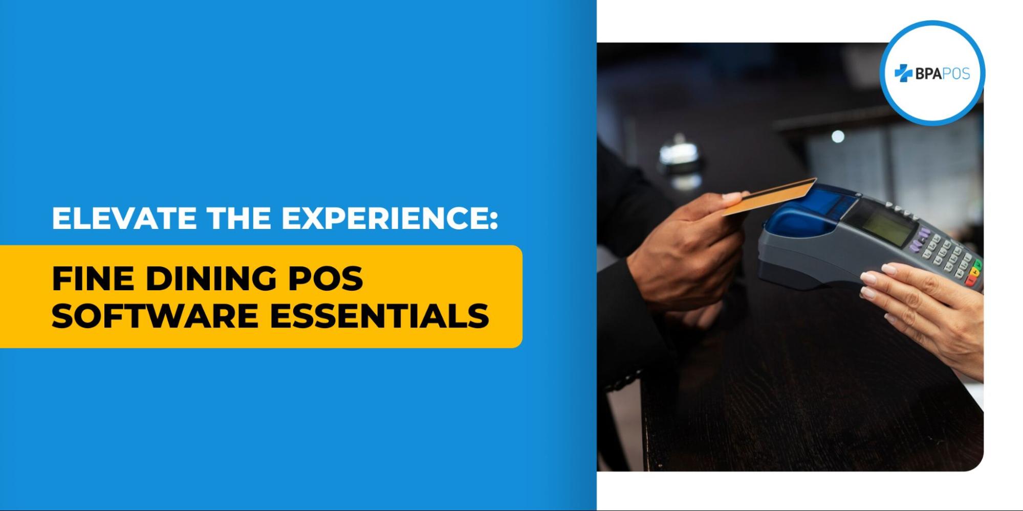 Server processing a tableside card payment, highlighting fine dining pos software designed for precise service and secure checkout.