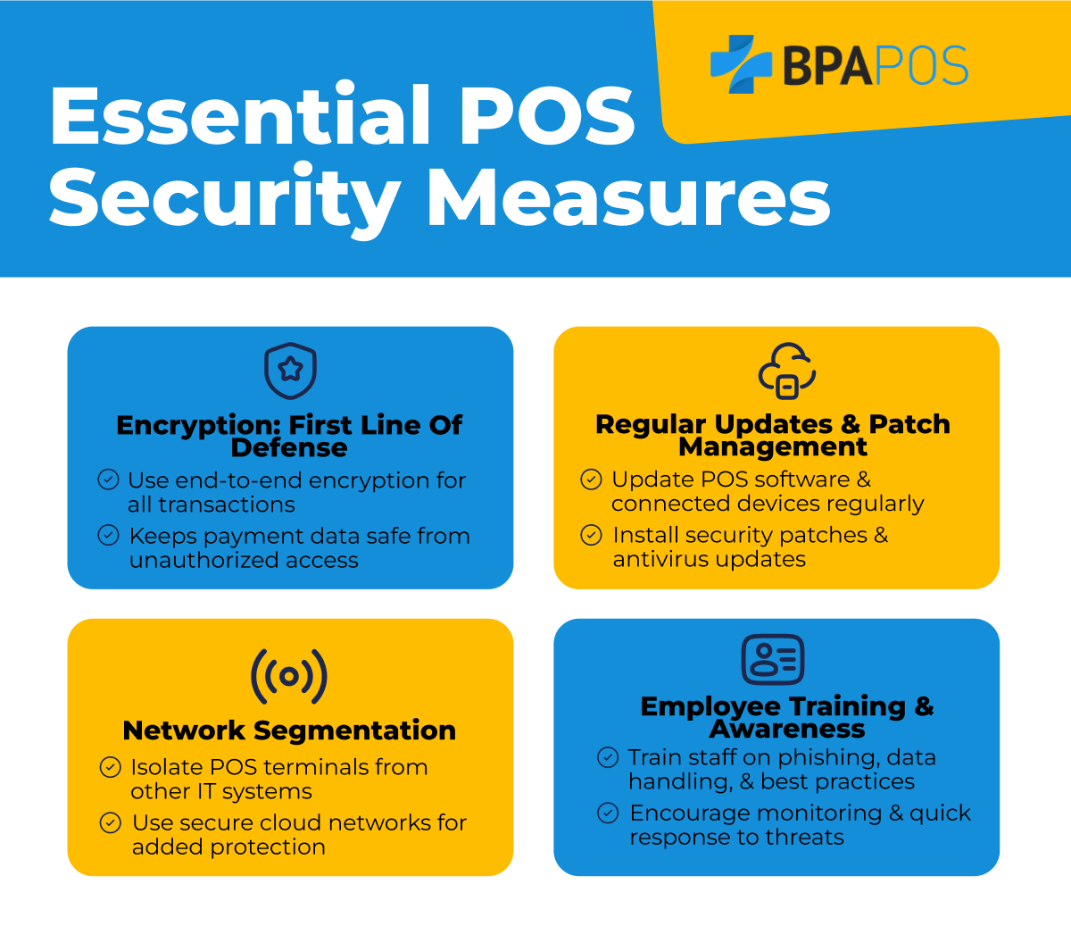 Essential POS Security Measures Every Business Needs Key POS security measures include encryption, updates, network segmentation, and employee training for data protection.