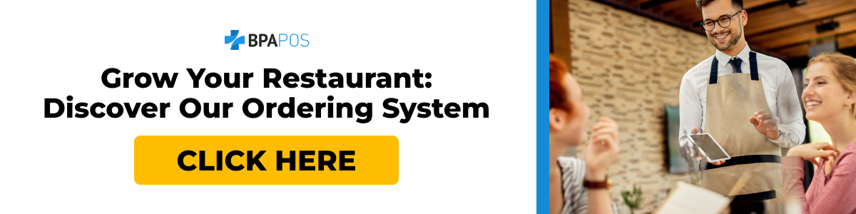 Grow Your Restaurant with BPA POS Ordering System Image showing a call to action: Grow Your Restaurant. Discover our ordering system. Click here to learn more.