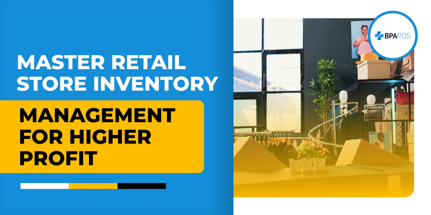 Master Retail Store Inventory Management for Higher Profit A modern retail store setup with shelves of organized products, showcasing the benefits of effective retail store inventory management for maximizing profits.