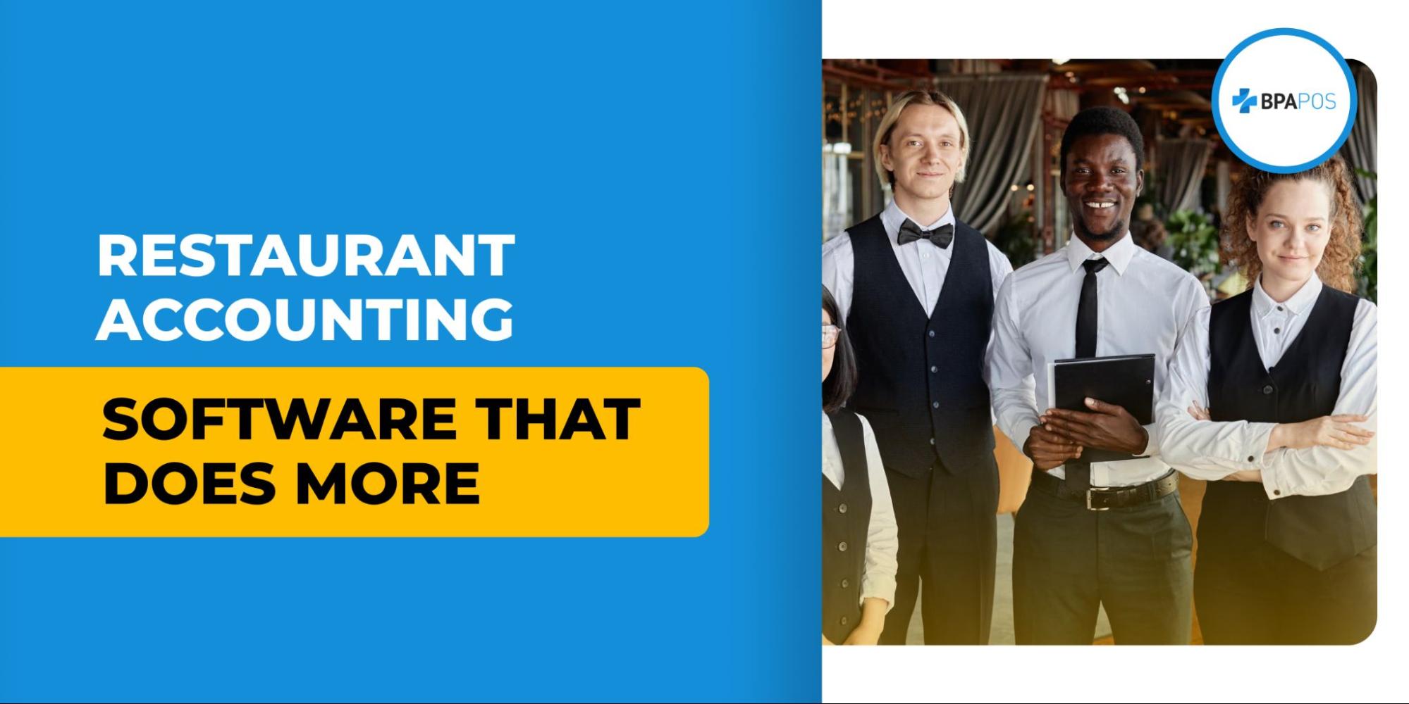 Restaurant team using Restaurant Accounting Software to manage finances reporting and daily operations efficiently in a modern setting