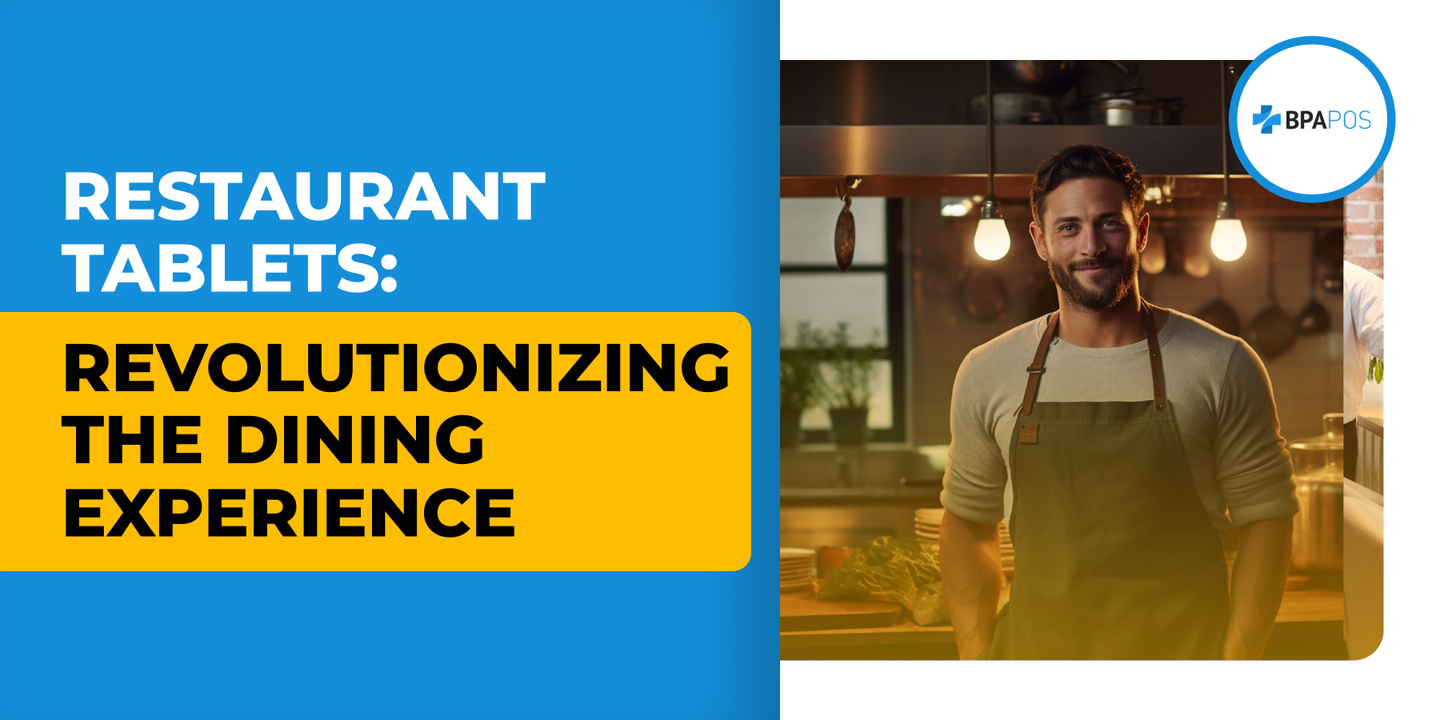 Enhance Dining Efficiency with BPA's Restaurant Tablet Solution Server using a restaurant tablet to streamline order-taking and improve the dining experience.