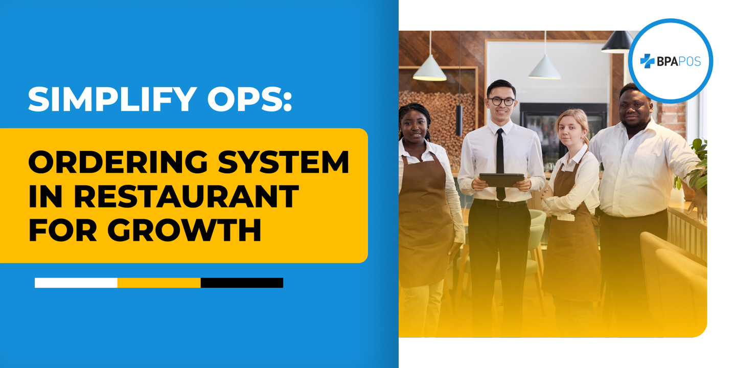 Streamline Operations with an Ordering System in Restaurant Restaurant staff standing confidently with a tablet, showcasing the benefits of an efficient ordering system in restaurant operations for smoother workflows and better service.