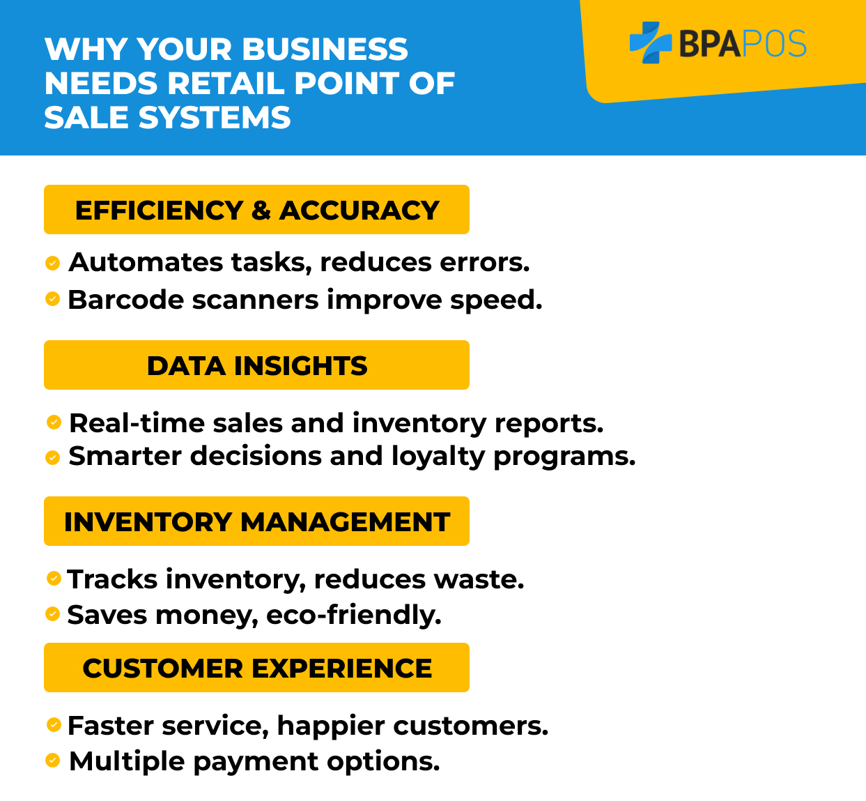 Why Your Business Needs Retail Point of Sale Systems Key benefits of retail POS systems: efficiency, data insights, inventory management, and improved customer experience.